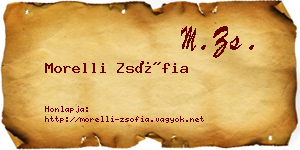Morelli Zsófia névjegykártya
